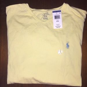 Brand New Polo by Ralph Lauren V-Neck Shirt Yellow